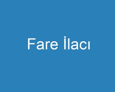 Fare İlacı