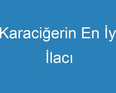 Karaciğerin En İyi İlacı