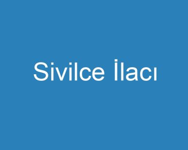 Sivilce İlacı