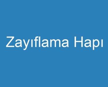 Zayıflama Hapı