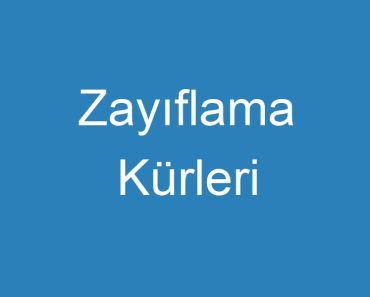 Zayıflama Kürleri