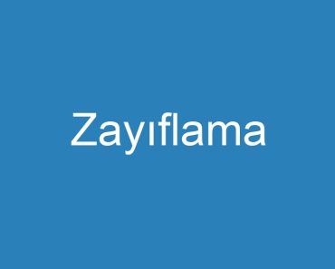 Zayıflama