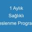 1 Aylık Sağlıklı Beslenme Programı