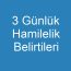 3 Günlük Hamilelik Belirtileri