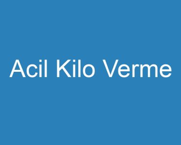 Acil Kilo Verme