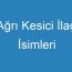 Ağrı Kesici İlaç İsimleri