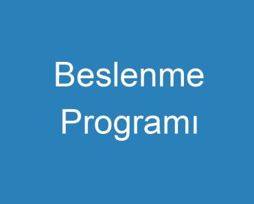 Beslenme Programı