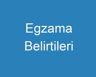 Egzama Belirtileri