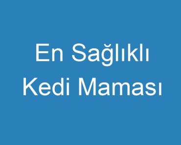 En Sağlıklı Kedi Maması