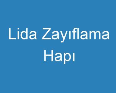 Lida Zayıflama Hapı