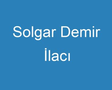 Solgar Demir İlacı