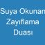 Suya Okunan Zayıflama Duası