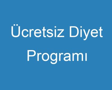 Ücretsiz Diyet Programı