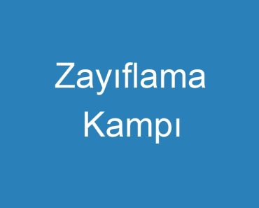 Zayıflama Kampı