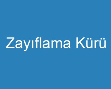 Zayıflama Kürü