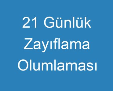 21 Günlük Zayıflama Olumlaması