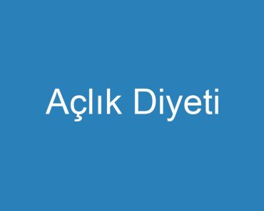 Açlık Diyeti