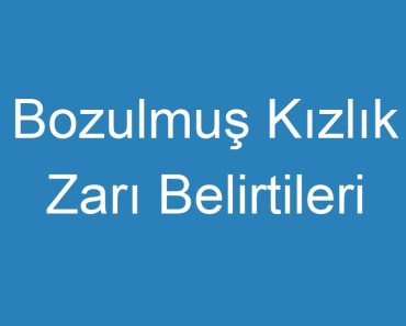 Bozulmuş Kızlık Zarı Belirtileri