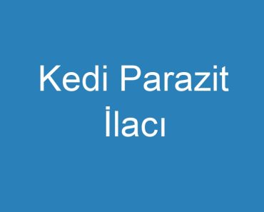 Kedi Parazit İlacı