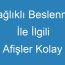 Sağlıklı Beslenme İle İlgili Afişler Kolay