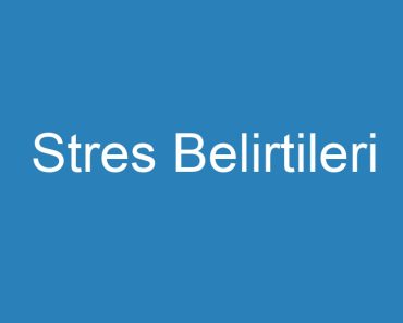 Stres Belirtileri