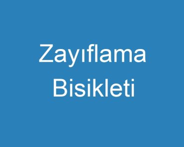 Zayıflama Bisikleti