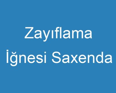 Zayıflama İğnesi Saxenda