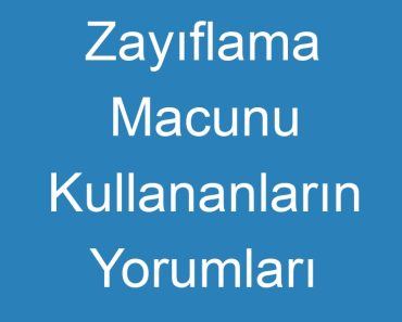 Zayıflama Macunu Kullananların Yorumları