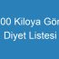 100 Kiloya Göre Diyet Listesi