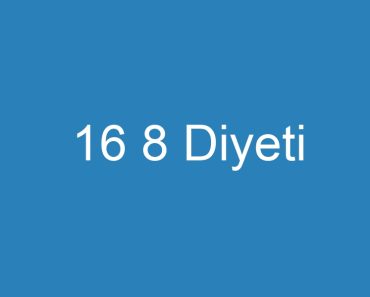 16 8 Diyeti