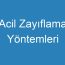 Acil Zayıflama Yöntemleri