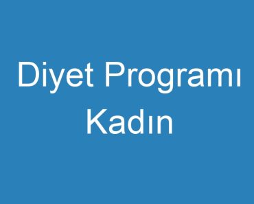 Diyet Programı Kadın