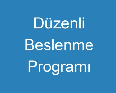 Düzenli Beslenme Programı