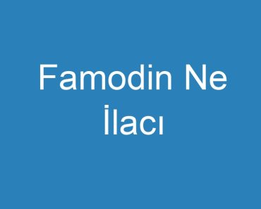 Famodin Ne İlacı