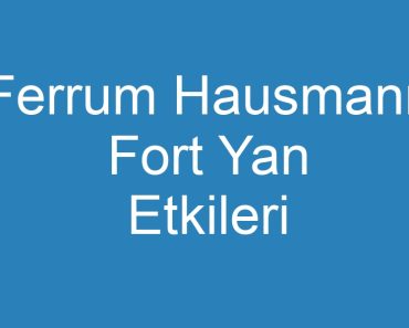 Ferrum Hausmann Fort Yan Etkileri