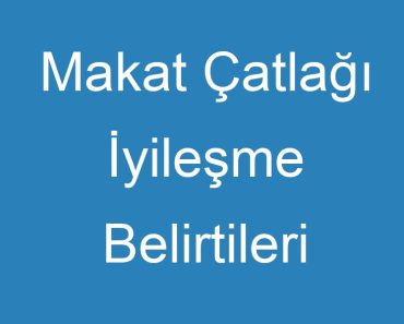 Makat Çatlağı İyileşme Belirtileri