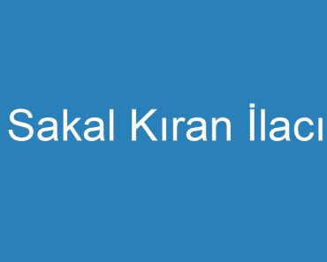 Sakal Kıran İlacı