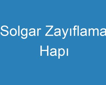 Solgar Zayıflama Hapı