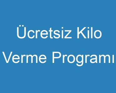 Ücretsiz Kilo Verme Programı