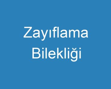 Zayıflama Bilekliği