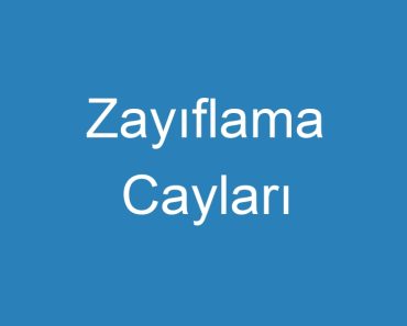 Zayıflama Cayları