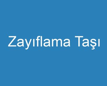 Zayıflama Taşı