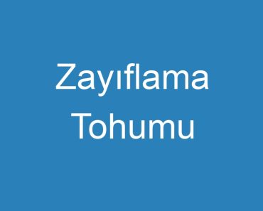 Zayıflama Tohumu